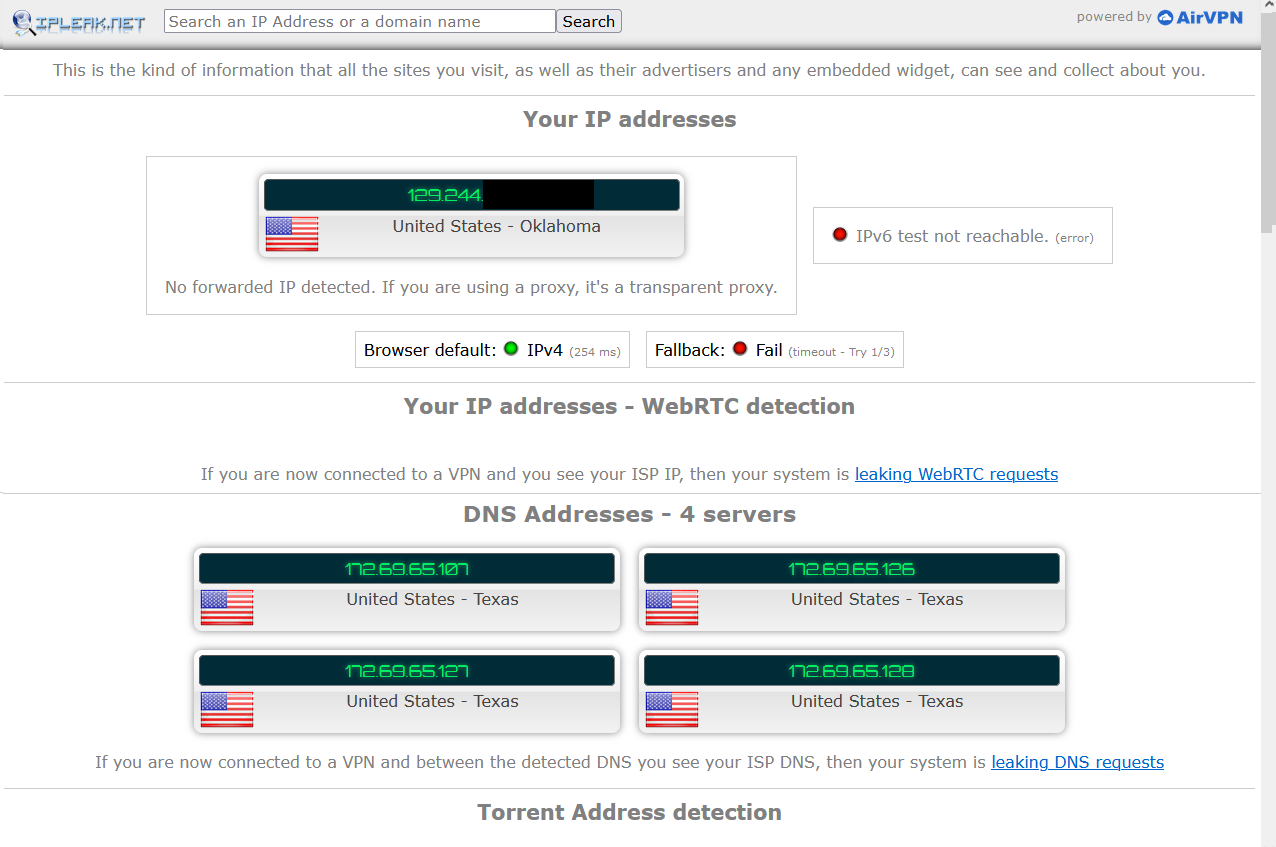 Screenshot of Tulsa IP